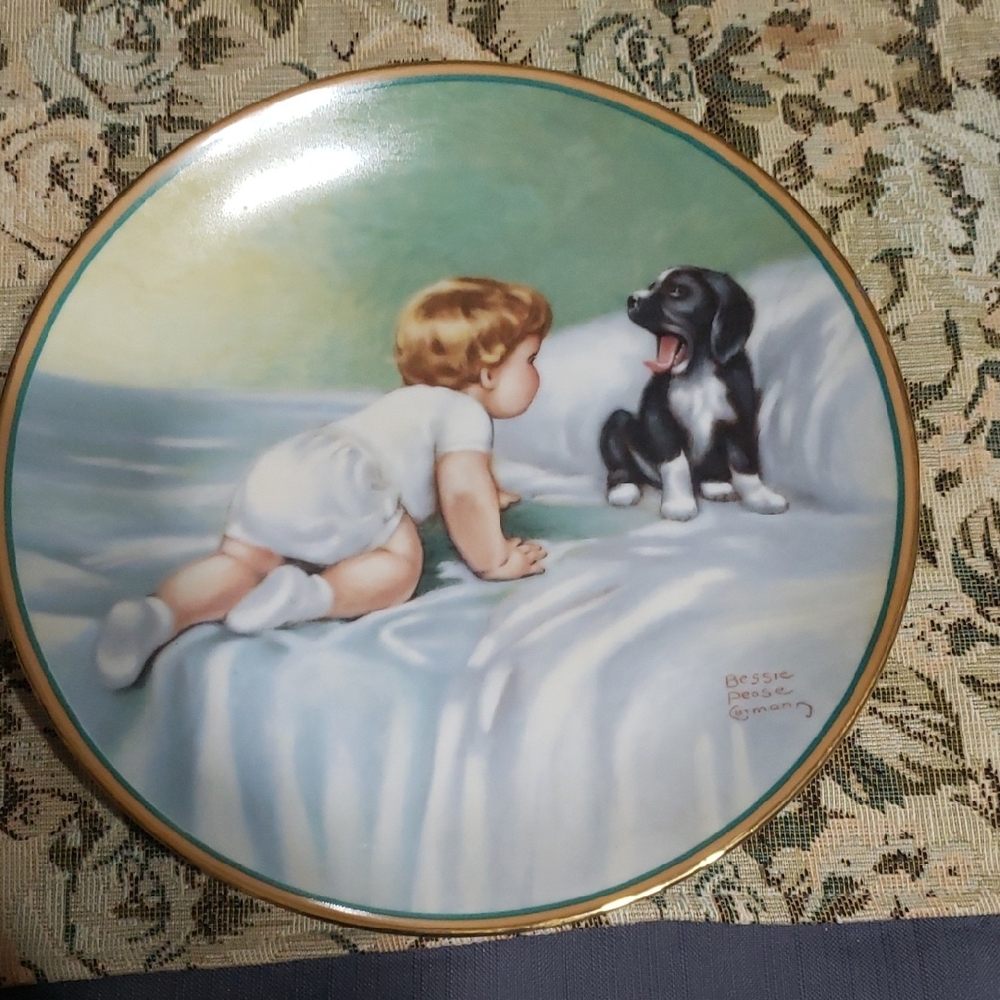 Vintage Bessie Pease Gutmann" WHO'S SLEEPY" Collectible Plate,